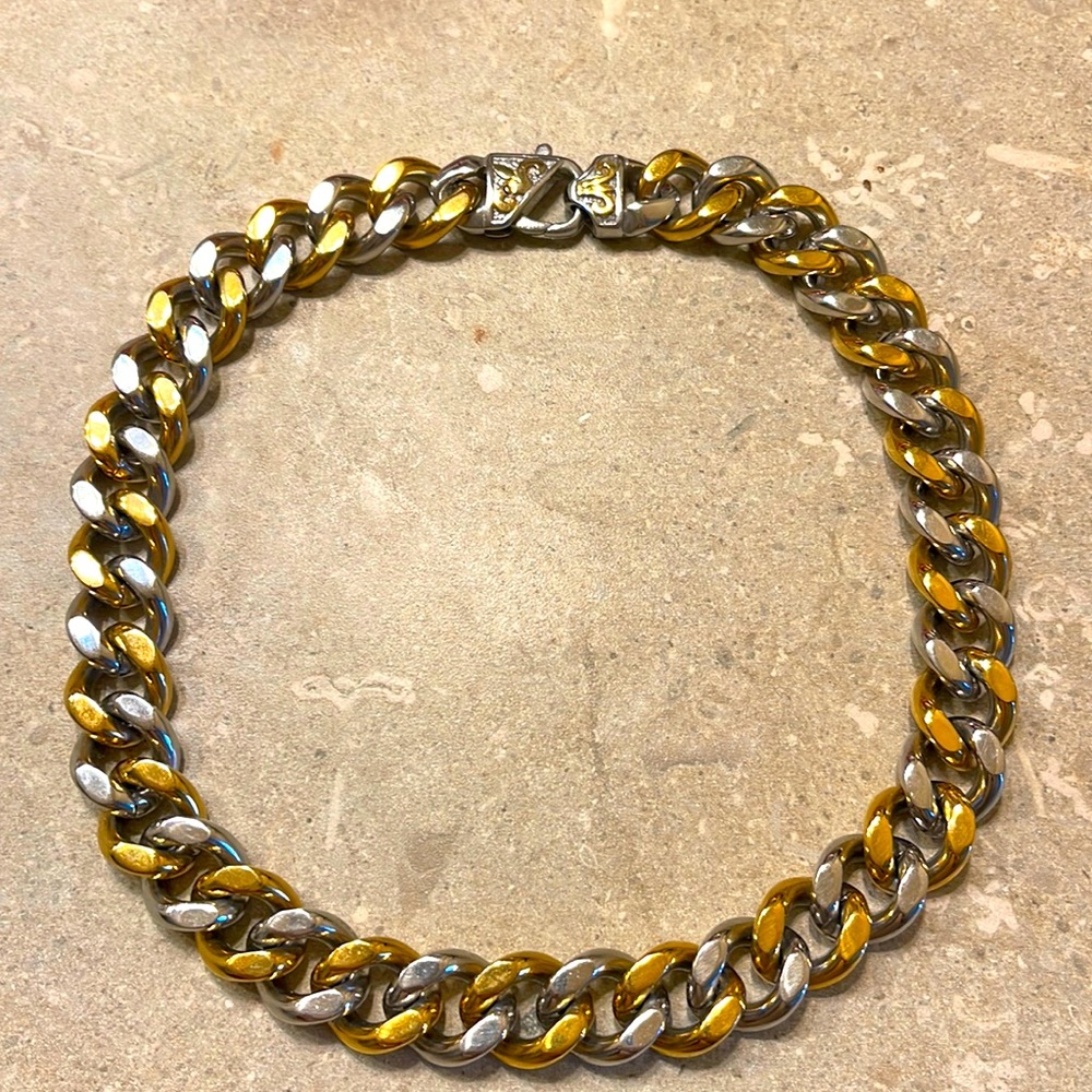 Gorjana chocker, multi-color (sliver & gold). Looks great with any outfit.